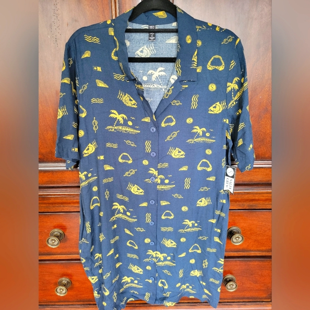 Salty Crew Seafarer Navy Blue Dress Xl